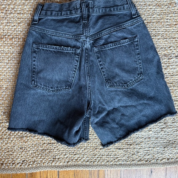 AGOLDE Black High-waisted Denim Shorts Size 23 - Picture 4 of 4